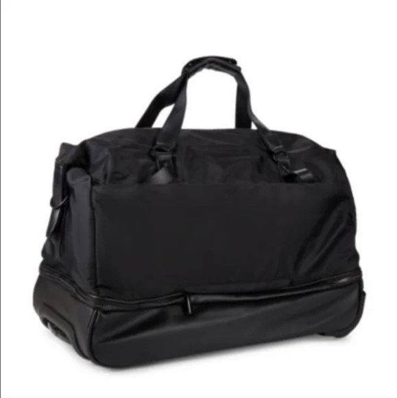 Roberto Cavalli Class Rolling Duffel - Separate shoe area Studded Bottom Nwt ❤️ - Picture 10 of 11